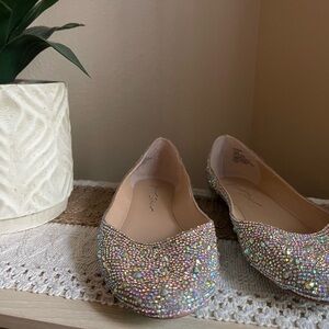 Betsey Johnson Rhinestone Flats